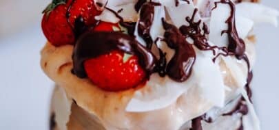 Eiwitrijke nicecream gemaakt met eiwitpoeder