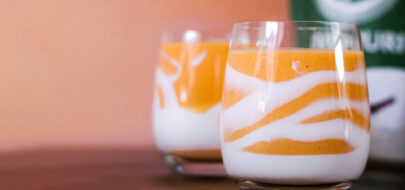 Oranje eiwitrijke koningsdag smoothie