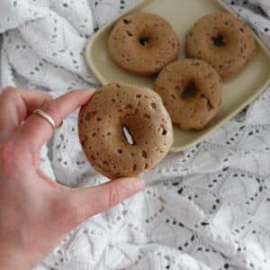 vegane eiweißreiches Vanille-Donuts