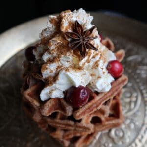 Eiwitrijke gluhwein wafels recept Live Puri