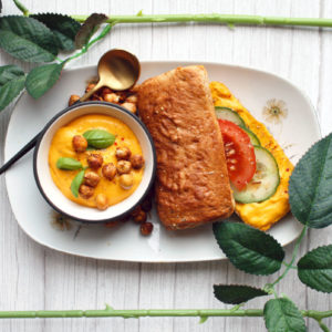 Eiwitrijke pompoen hummus