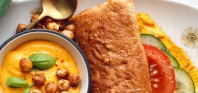 Eiwitrijke pompoen hummus