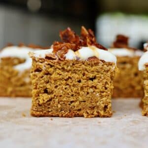 Proteine pompoencake met kokos bacon