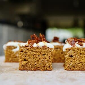 Proteine pompoencake met kokos bacon