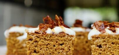 Proteine pompoencake met kokos bacon