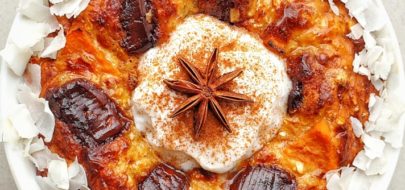 Live Puri Chai spiced sweet potato baked oats header