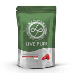 Live Puri aardbei licht gezoet eiwitpoeder 250g