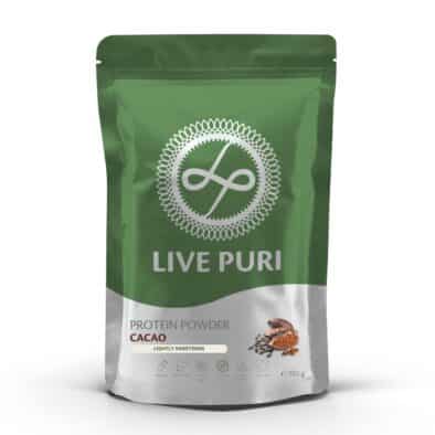 Live Puri cacao licht gezoet eiwitpoeder 250g