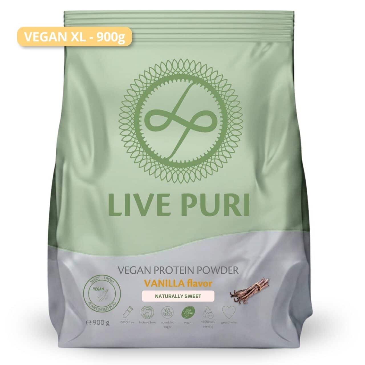 Live Puri vegan vanille eiwitpoeder