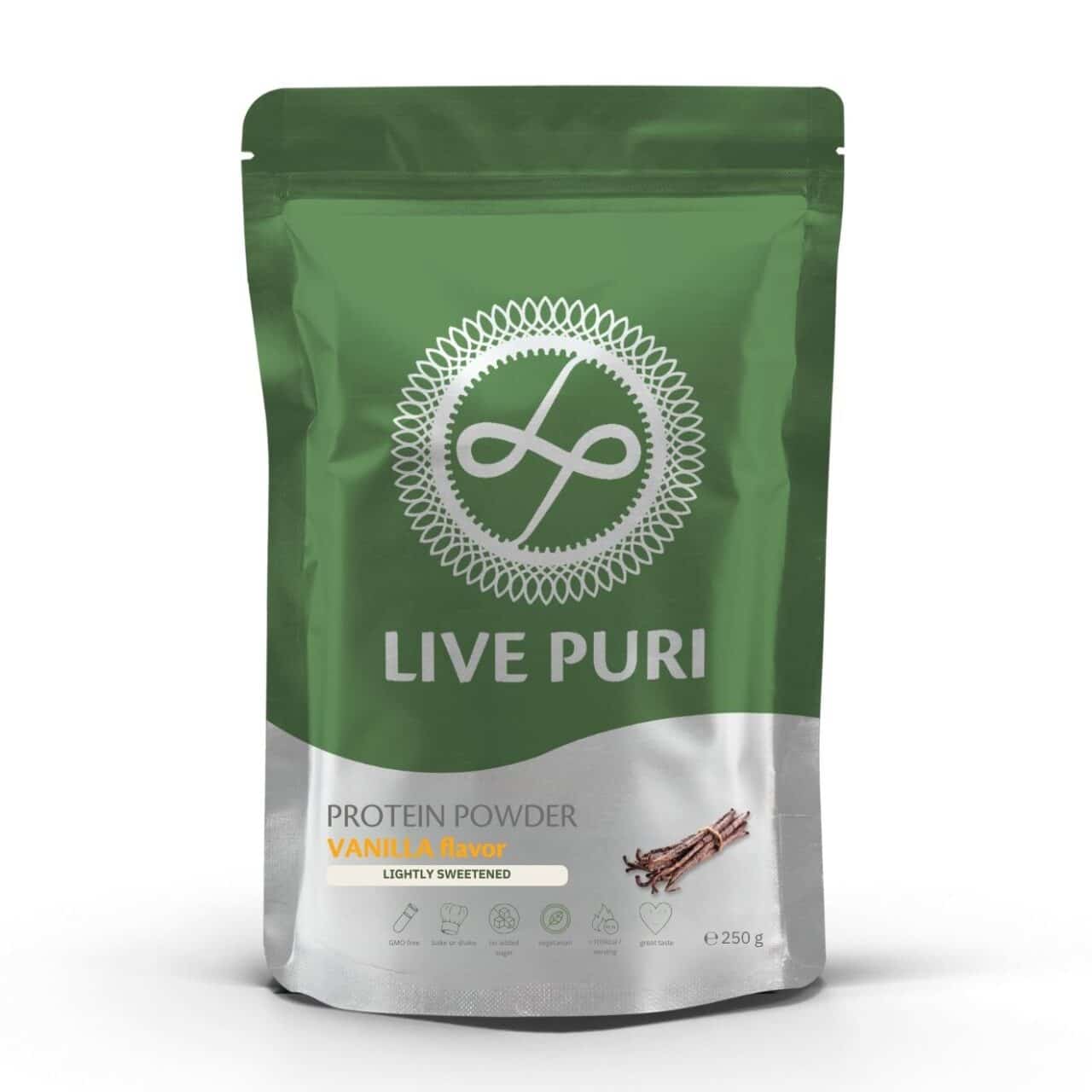 Live Puri vanille licht gezoet eiwitpoeder 250g