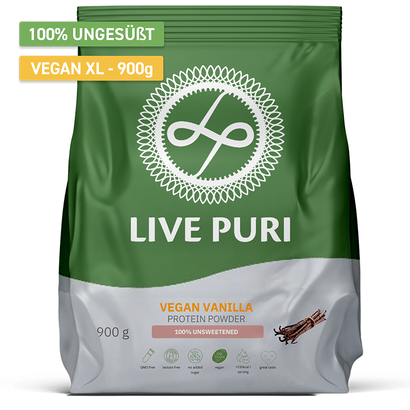 Veganes Proteinpulver Vanille ungesüßt XL (900 g)