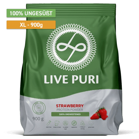 Proteinpulver Erdbeer ungesüßt XL (900 g)