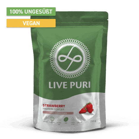 Veganes Proteinpulver Erdbeer ungesüßt (250 g)