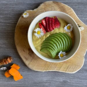 Smoothiebowl met zoete aardappel recept Live Puri