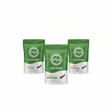 Live Puri Probierpaket (3 x 25g) - gratis Versand mit Code PROBIERPURI